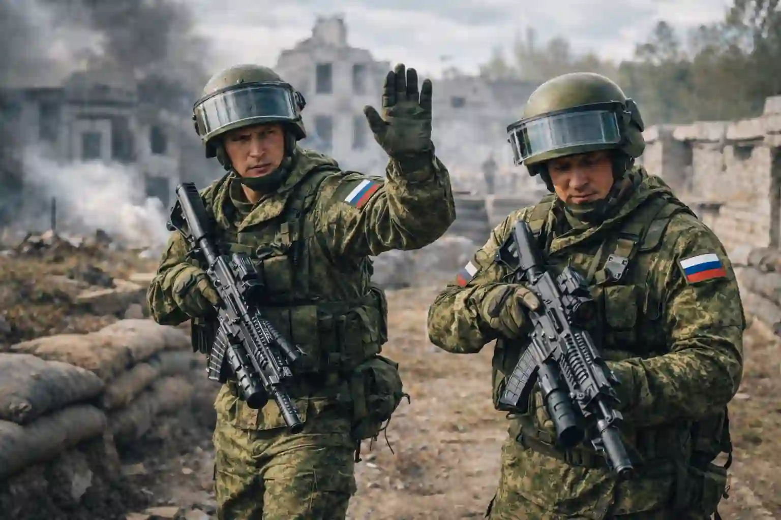 Штурмовики на позиции на СВО